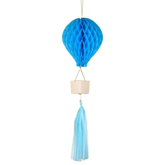 BLUE HONEYCOMB HOT AIR BALLOON {1}