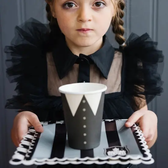 WEDNESDAY BLACK STRIPE PLATES {3}