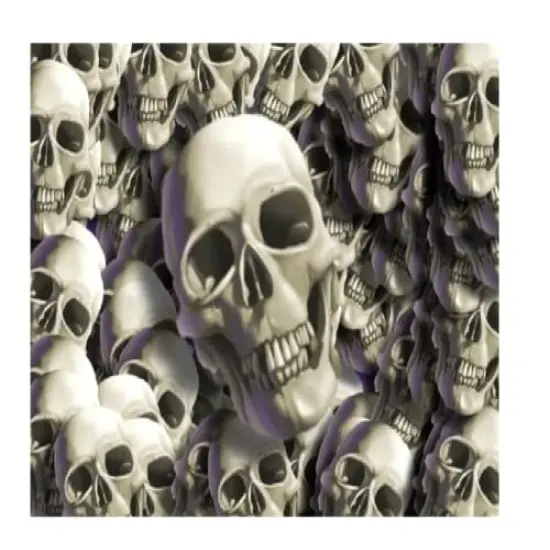 Animated Skulls Edible Cake Topper (1/4 Sheet) {1}