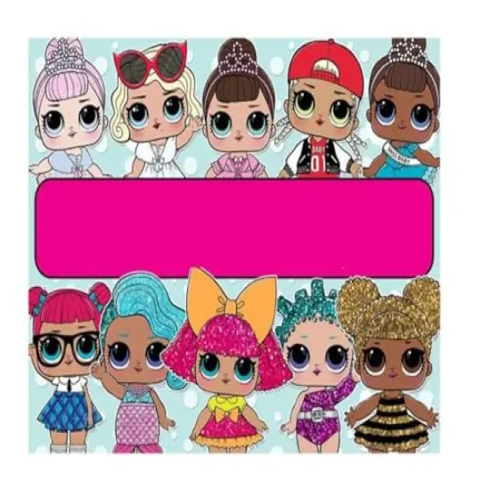 Lol Suprise Dolls Birthday Party or Baby Shower Edible Icing Imager (1/4 Sheet) {1}