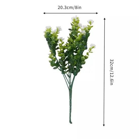 8 Bundles Artificial Flowers Fake Plastic Plants Wedding Home Table Decorations {2}