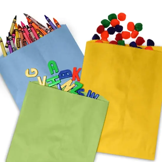 Premium Colored Paper Merchandise Bags 8 1/2" x 11" Sunbrite Yellow {5}