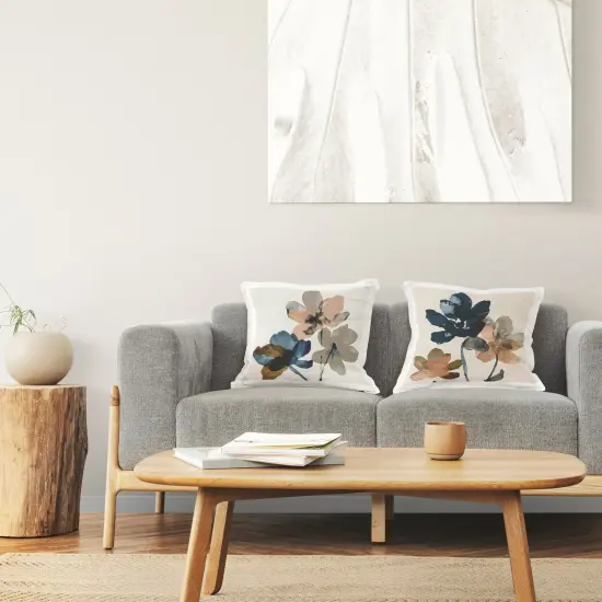 Earthen Flower Petals 2 PC Decorative Printed Throw Pillow Set Design by Irena Orlov, 18 x 7 x 18 {2}