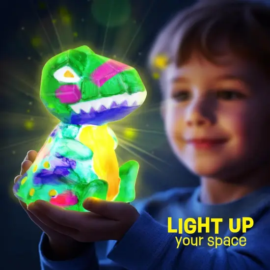 Paint Your Own Dinosaur Lamp Kit, Art Supplies Arts & Crafts Kit, Painting kit for Kids {5}