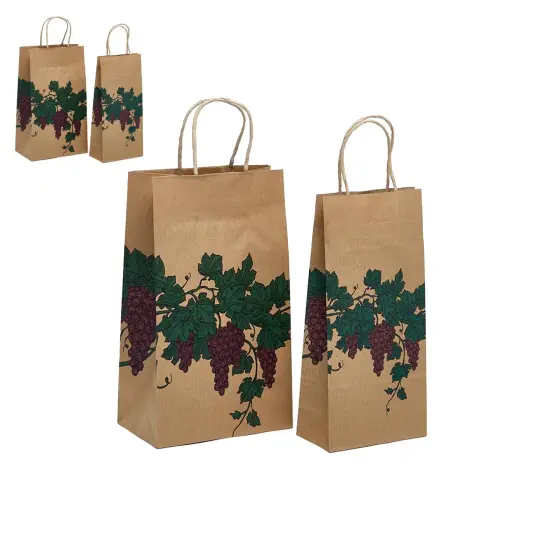 Grape Design Twisted Handle Bag 6" x 3 1/4" x 13" {5}