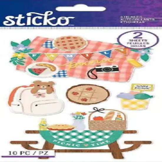 Sticko Family Picnic Stickers With Glitter 2 Pack {1}