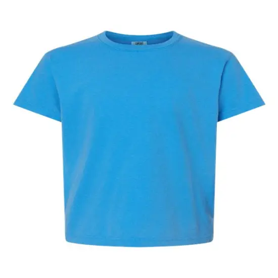 Comfort Colors&reg; Garment Dyed Youth Heavyweight Crewneck Short Sleeve T-Shirt Royal caribe {2}