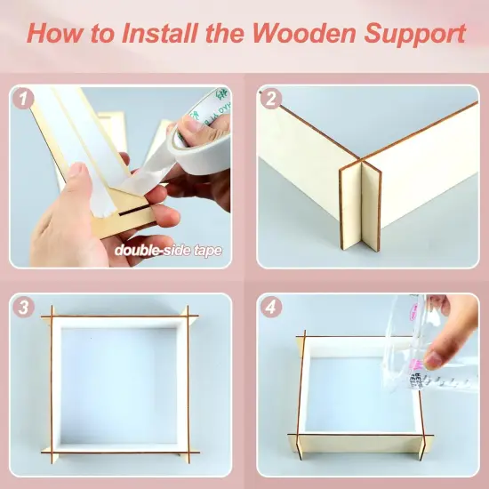 LET'S RESIN 8Pcs Resin Molds Silicone,Deep Epoxy Resin Molds for Flower Bouquet Preservation,Large Silicone Molds for Resin Casting Craft Including Square Hexagon Heart Resin Mold {5}