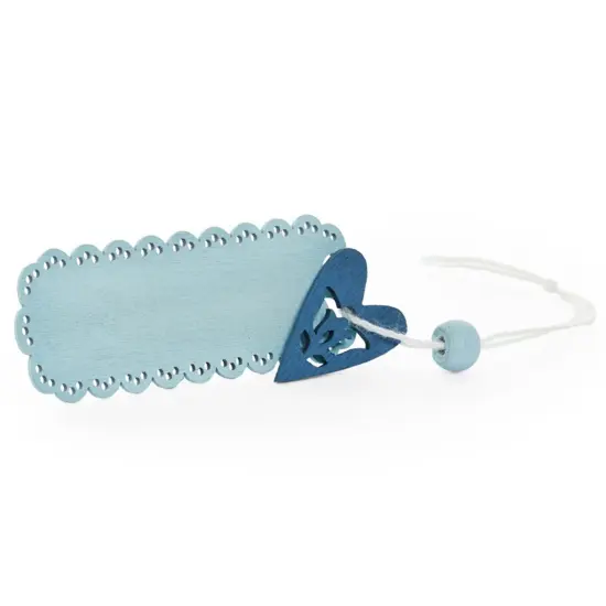 Pre-Strung Wooden Blue Tags 1'' X 2 1/2'' Craft Supplies {2}