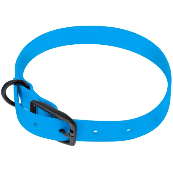 MiMu Medium Silicone Dog Collar - Blue 19.5in Stylish Dog Collar with Prong Buckle {3}