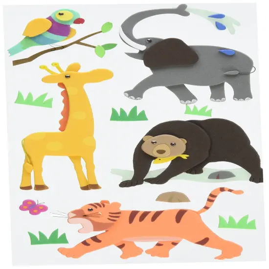Jolee's Boutique Zoo Animals Dimensional Foam Stickers {1}