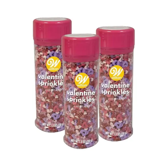 Wilton Tall Bottle Sprinkles Mix 4 oz Open Heart {5}