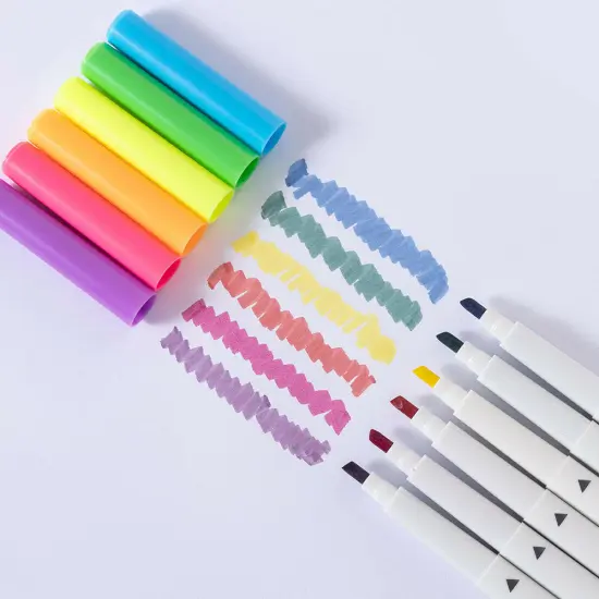 Craft Express 6 Pack Fluorescent Sublimation Markers &ndash; Dual-Tip, Neon Ink Pens {3}