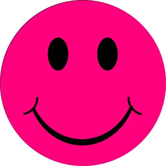 Hot Pink Smiley Face Edible Icing Sheets- Assorted Image Cake Toppers-Frosting Sheets- Cookies- Cupcake Toppers {1}