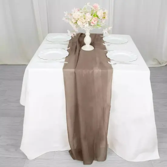 72" Blush Chiffon Extra Long Table Top Runner Wedding Banquet Party Supplies {3}