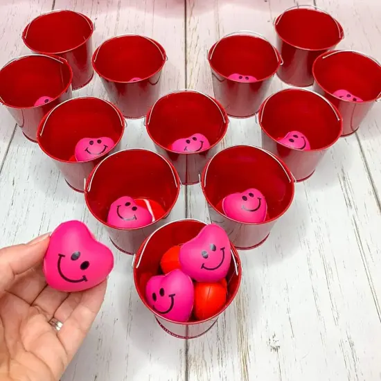 4E's Novelty 24 Pack Heart Stress Balls - Squishy Stress Balls for Kids & Adults {4}