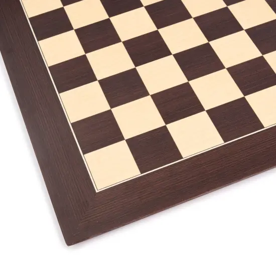 WE Games Deluxe Wenge Wood Chessboard with Storage Box - Handmade in Spain, 20 in. {3}