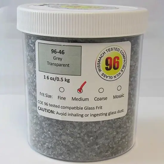 Wissmach Frit Medium Grey 96-46 1Lb. Jar 96 COE {2}