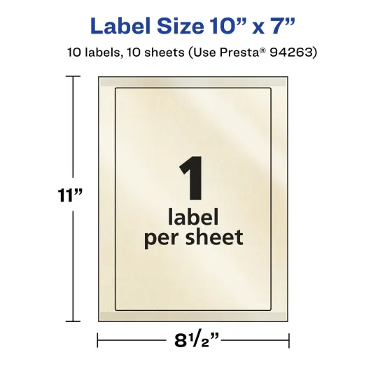 Avery Pearlized Ivory Rectangle Labels with Sure Feed Technology {5}