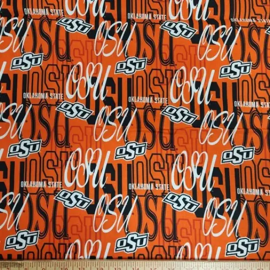 Licensed NCAA Oklahoma State University Letters Cotton Fabric by the Yard {1}