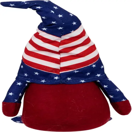Northlight Stars and Stripes Patriotic USA Gnome Figurine Tabletop Decor, 9.5", Blue {5}