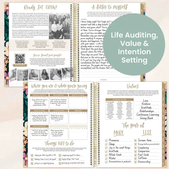 bloom daily planners 2025-26 Academic Planner Vision Planner, 7.5" x 9", Blooming Wildly {6}