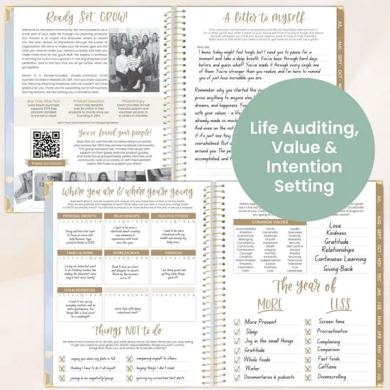 bloom daily planners 2025-26 Academic Planner, Hard Cover, 8.5" x 11", Iridescent Opal {5}