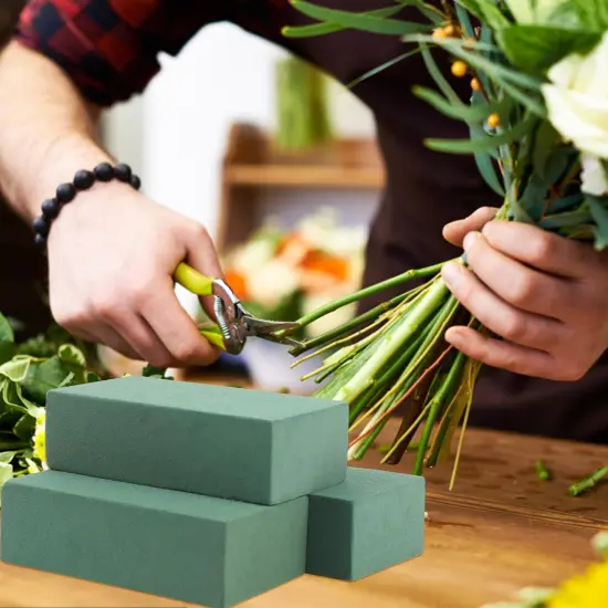 3 Pcs Floral Foam Bricks ,Mini Florist Flower Foam Green Blocks Supplies for Fresh and Artificial Flower Arrangements Crafts DIY {5}