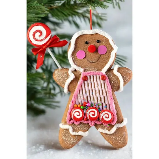 13" Pink Gingerbread Ornament {3}