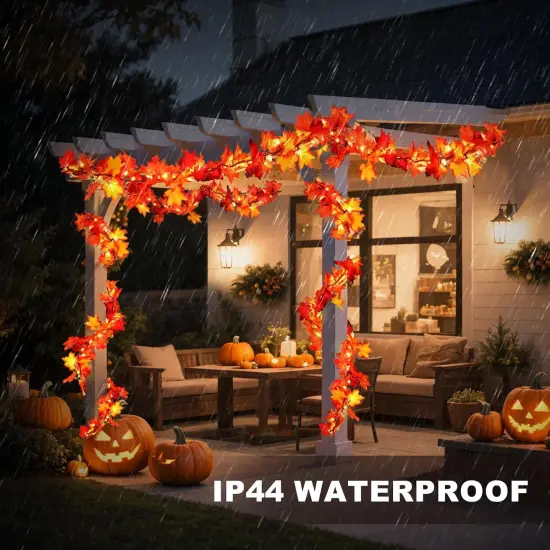 Fall Decorations Lighted Fall Garland {5}