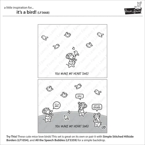 Lawn Fawn Clear Stamps 3"X2"-It's a Bird! {4}