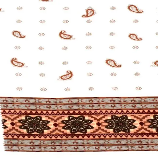 1 Yard Poplin Print Off White And Khaki Rayon Elegant Apparel Fabric 54/55 Inches Width {2}