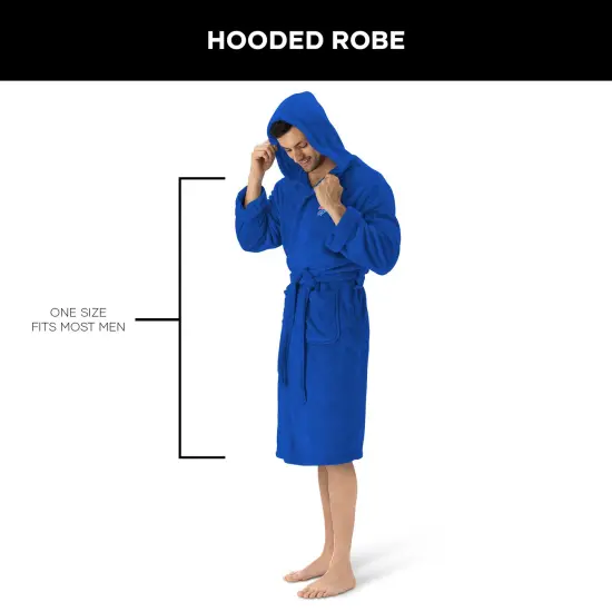 Buffalo Bills NFL Hooded Silk Touch Bath Robe 26&times;47 Inches {6}