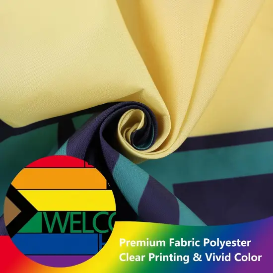 Pride Flags 3x5 Ft Everyone is Welcome Here Pride Decorations Outdoor Hanging LGBTQ Rainbow Gay Porgress Pride Flag Party Supplies for Indoor Outdoor Garden,Lawn,Yard, Parade Decor {4}