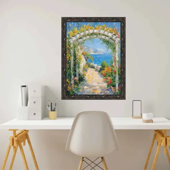 Industrial Slim Black Iron Asphalt Picture Frame-D11087 18x18 frame {4}