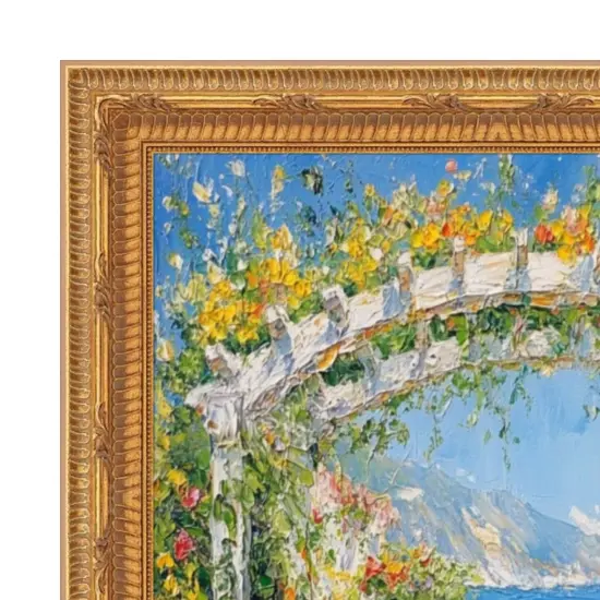 Funky Birght Gold Leaf Gothic Picture Frame 12x16 frame {2}