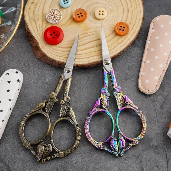 Crochet Scissors Professional Grade Shears for sewing,Craft, Artwork, Crochet,trimming,Needlework,Yarn, Handicraft DIY Tool,Thread,Beauty Hair,4.5in {3}