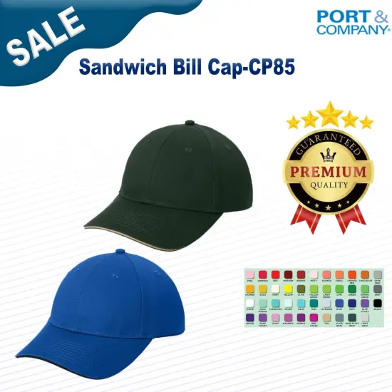 Port & Company&reg; Sandwich Bill Cap Royal/ Black {2}