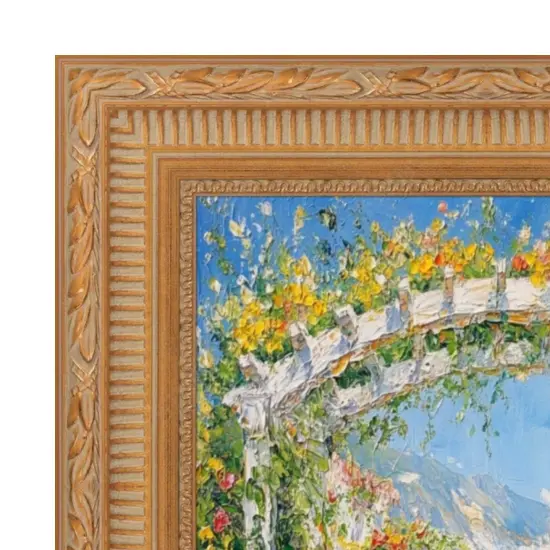 Wide Colosseum Gold Leaf Scoop Picture Frame 11x14 frame {1}