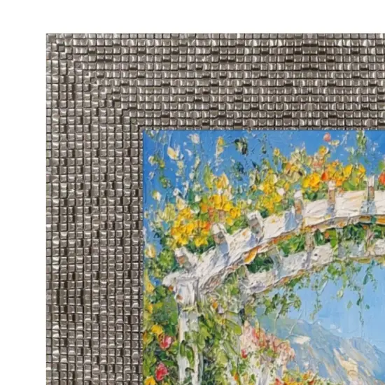 Modern Wide Glitter Silver Gunmetal Picture Frame 36x36 frame {3}