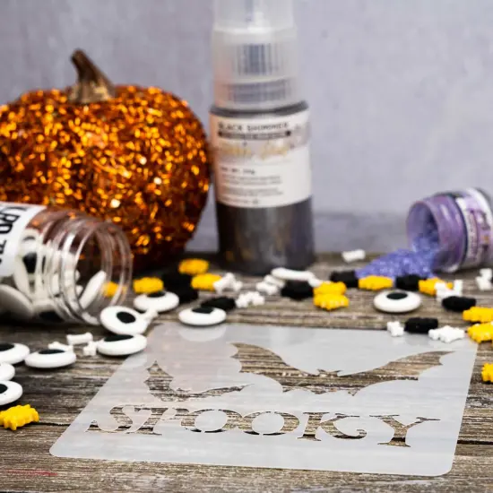5x5 Spooky Text Stencil {2}