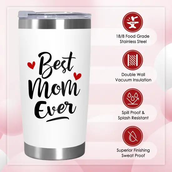 Mothers Day Gifts For Mom From Daughter Son - 20 Oz Stainless Steel Insulated Coffee Tumbler With Lid - Mom Birthday Gifts For Women Mama Stepmom Mother-In-Law Grandma {4}