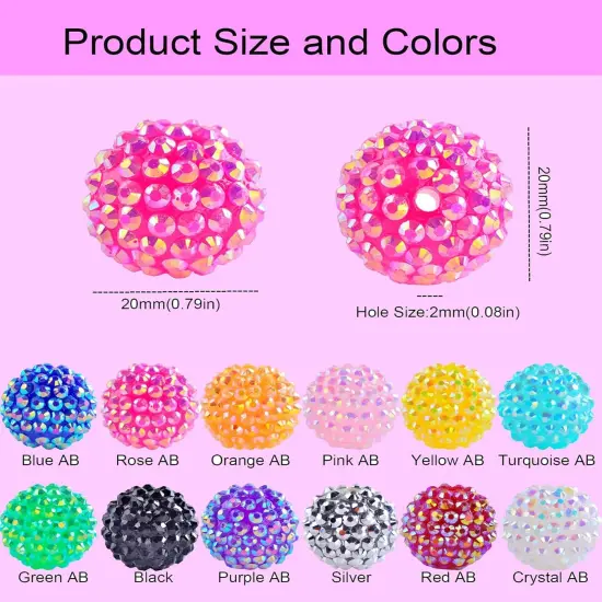 20pcs Beaded Pens Beads Bling Glitter {3}