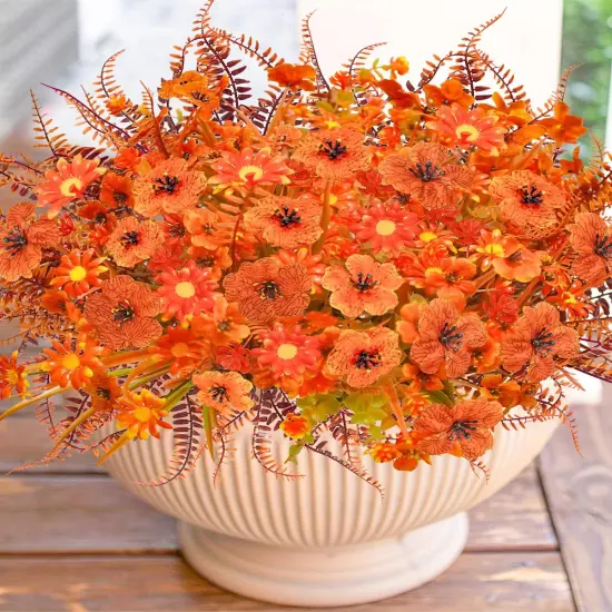 40 Pcs Fake Fall Flowers Artificial Fall Plants {2}