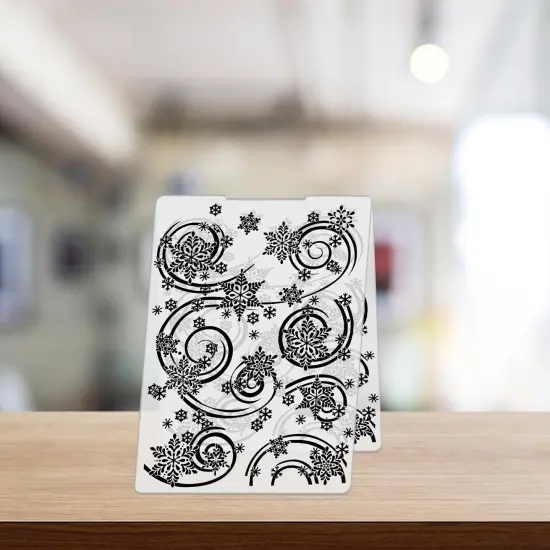 Winter Snowflake Plastic Embossing Folders for Card Making {4}
