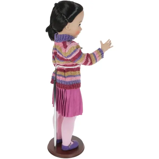 Bard's 54-0059 Chrome and Wood Doll Stand, Fits 24 to 40 inch Slim Waist Dolls, Waist is 2.25 to 3.5 inches Wide {3}