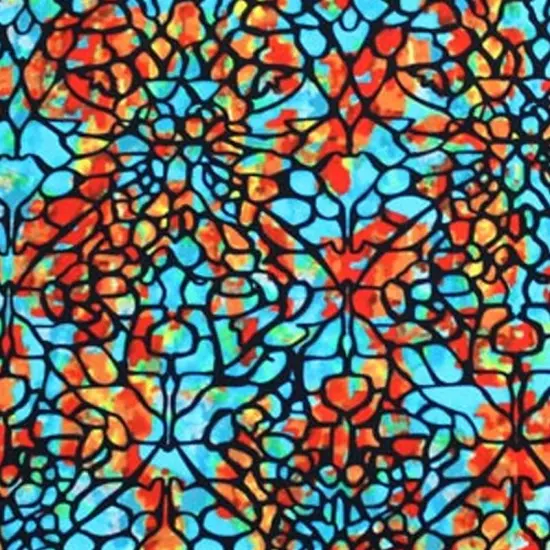 Stained Glass Printed Spandex {2}