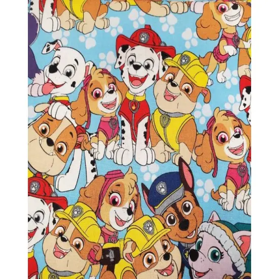 Paw Patrol Buddies Blue Cotton Fabric | By the Yard | Sewing and Crafting | 44 inches wide {1}