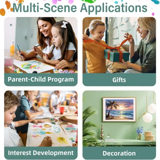 Street View Paint by Numbers for Adults - Paint by Numbers for Adults with Brushes, Sea Art Crafts Canvas for Home Decoration 16 x 20 Inch {5}