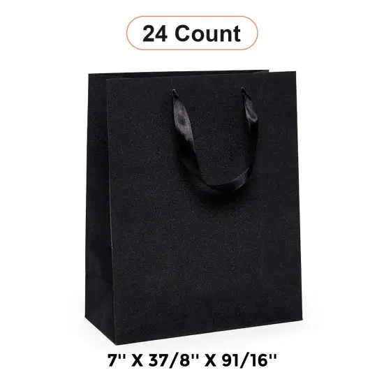 Glitter Grain Euro Totes 7'' x 37/8'' x 91/16'' for Sparkling Packaging Black {1}